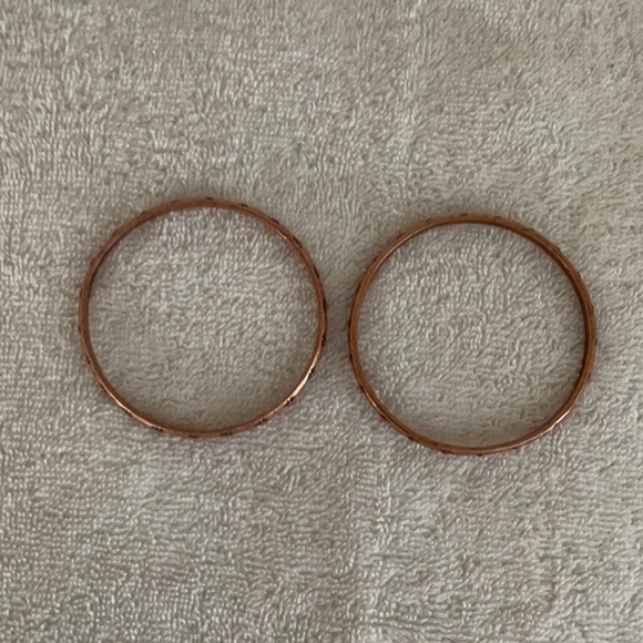 Set of 2 Copper Bangle Bracelets - Picture 2 of 3